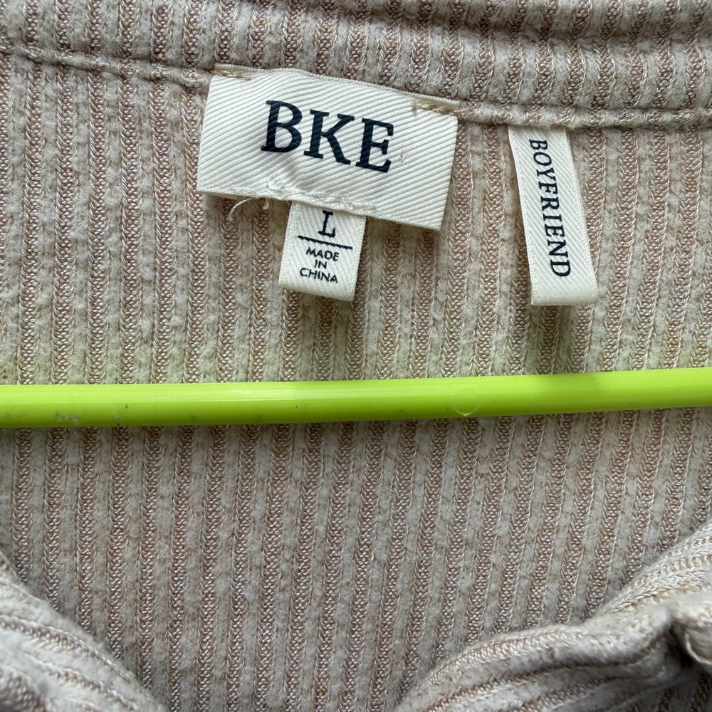 BKE Ribbed Button-Up Shirt Jacket - Picture 3 of 3